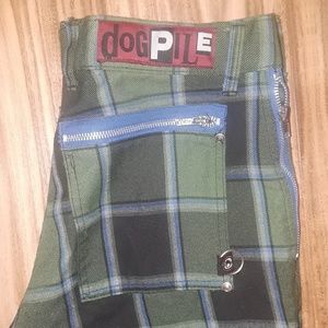 90's Vintage Dogpile Plaid Bondage Pants